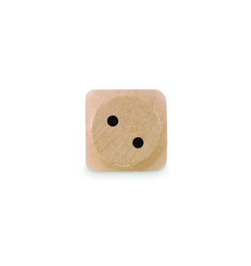 Logo trade promotional items picture of: Schima wooden dice 3cm dia