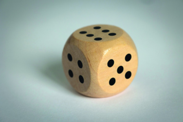 Logo trade promotional merchandise image of: Schima wooden dice 3cm dia