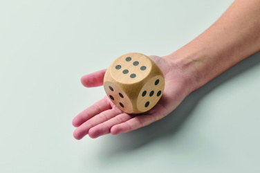 Logo trade promotional products image of: Schima wooden dice 5cm dia
