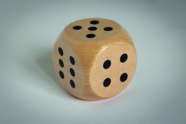 Logotrade promotional merchandise picture of: Schima wooden dice 5cm dia