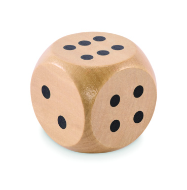 Logotrade promotional gift picture of: Schima wooden dice 5cm dia