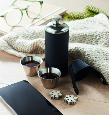 Logo trade promotional item photo of: Hip flask with shot cups