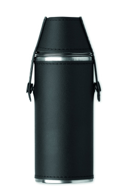 Logo trade promotional merchandise photo of: Hip flask with shot cups
