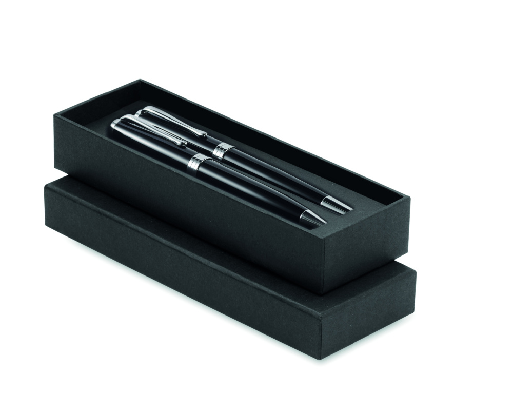 Logo trade promotional products image of: Ball pen and roller set