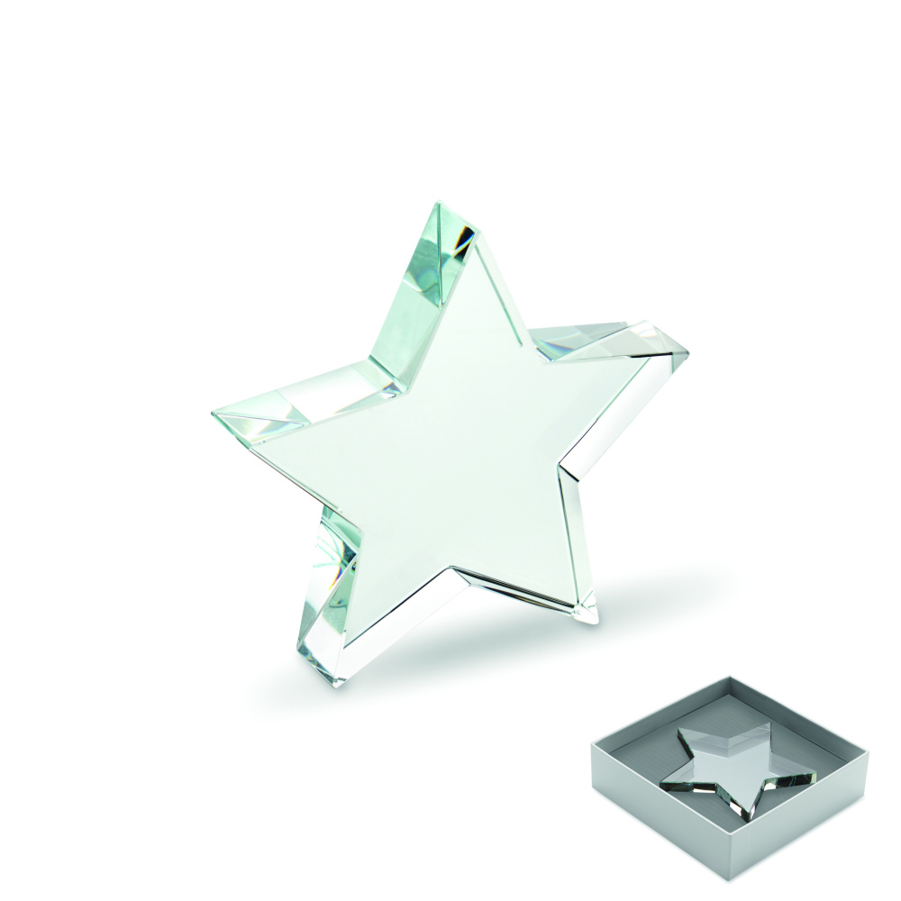 Logo trade promotional giveaways picture of: Glass star award