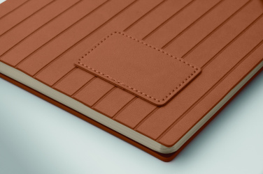 Logo trade promotional giveaways picture of: A5 notebook in smokey PU