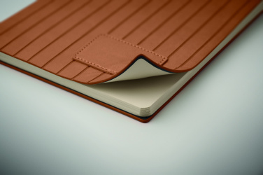 Logo trade promotional product photo of: A5 notebook in smokey PU