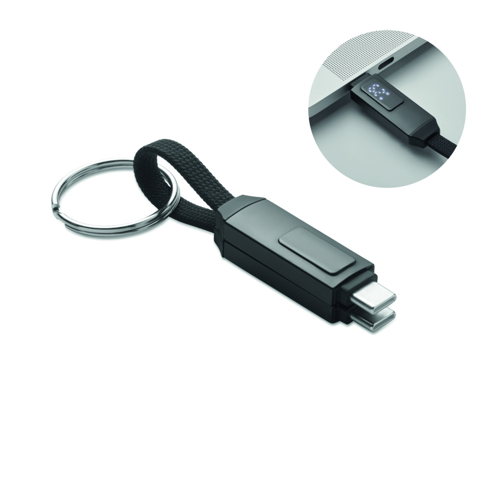 Logo trade advertising products image of: 60W charging cable keyring