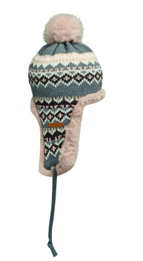 Logo trade advertising products picture of: Knitted beanie with ear flap
