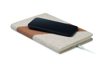 Logotrade promotional gift image of: A5 notebook with 15W charger