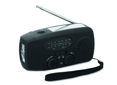 Logotrade promotional product picture of: Portable radio SOS with LED torch