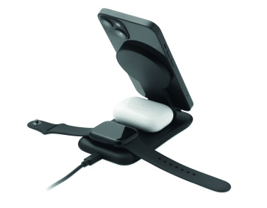 Logotrade promotional products photo of: 3 in 1 wireless charger 15W