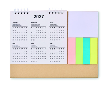 Logotrade promotional merchandise picture of: Desk calendar with memo pad