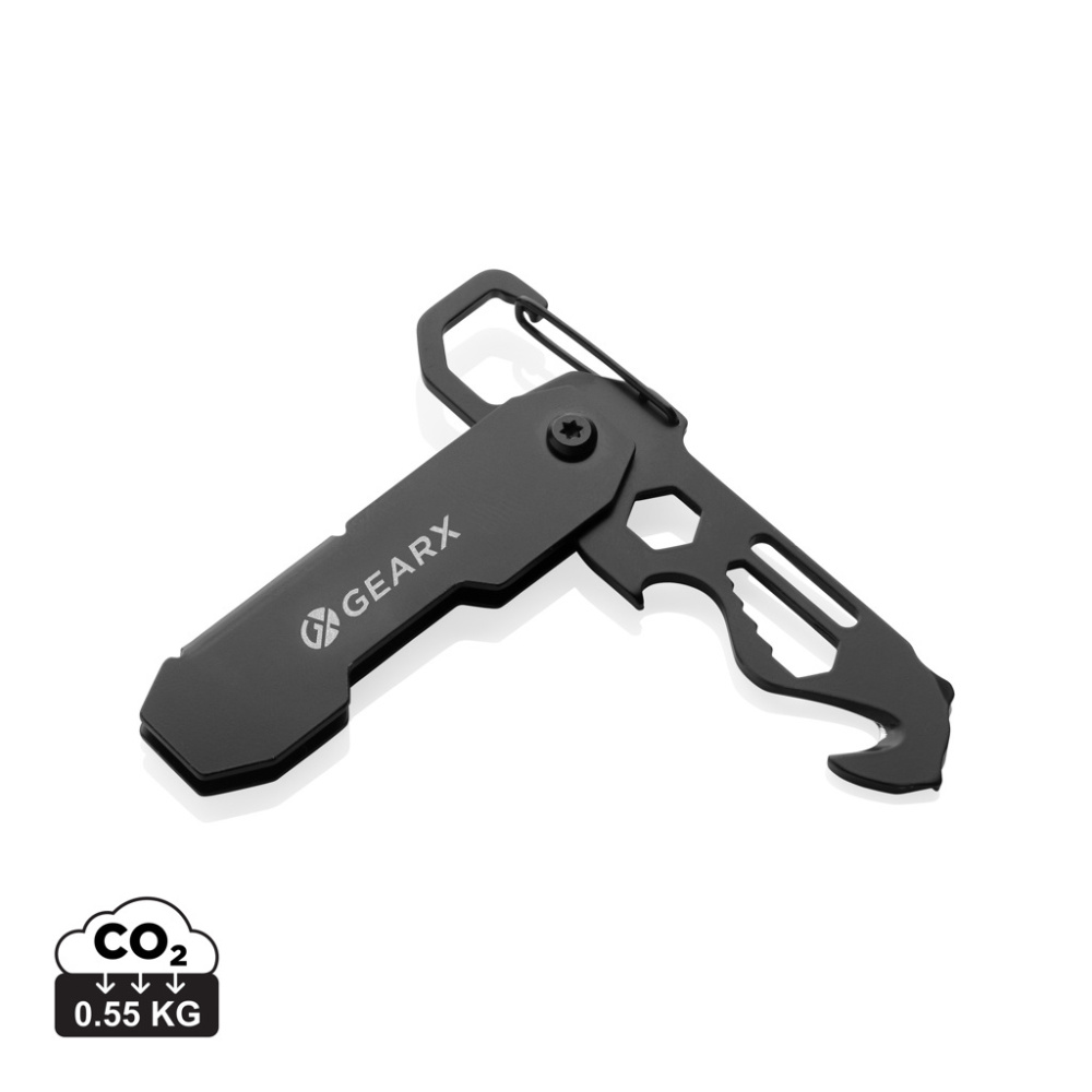 Logo trade promotional gifts picture of: Gear X foldable EDC tool with carabiner and parcel cutter