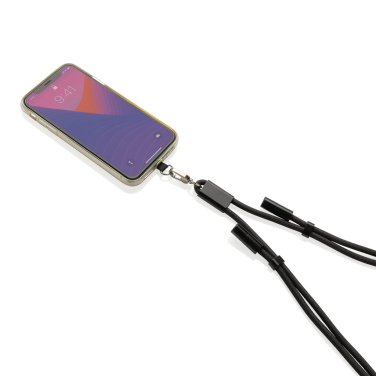 Logotrade promotional product image of: LoopAmp RCS RPET adjustable phone cord with 60W cable