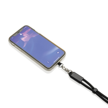 Logo trade promotional products picture of: LoopAmp RCS RPET adjustable phone wrist strap 60W cable