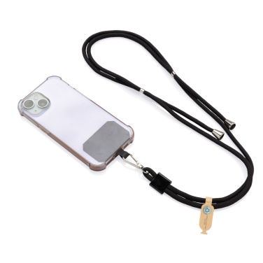 Logotrade promotional gift image of: CarryLoop RCS recycled PET adjustable phone holder lanyard