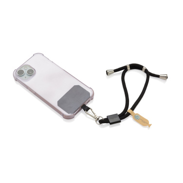 Logo trade promotional item photo of: CarryLoop RCS recycled PET adjustable phone holder wristlet