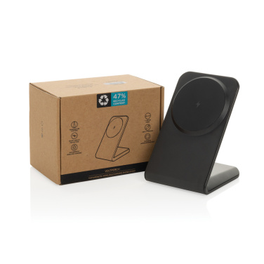 Logotrade promotional product picture of: VoltPerch RCS recycled plastic 15W magnetic wireless charger