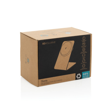 Logo trade promotional gifts image of: Terra aluminium 15W magnetic wireless charging phone stand