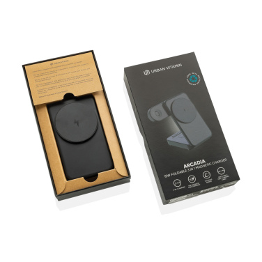 Logo trade advertising products picture of: Urban Vitamin Arcadia RCS rplastic 15W 3in1 magnetic charger