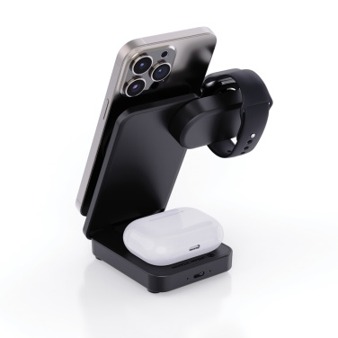 Logo trade business gift photo of: Urban Vitamin Arcadia RCS rplastic 15W 3in1 magnetic charger