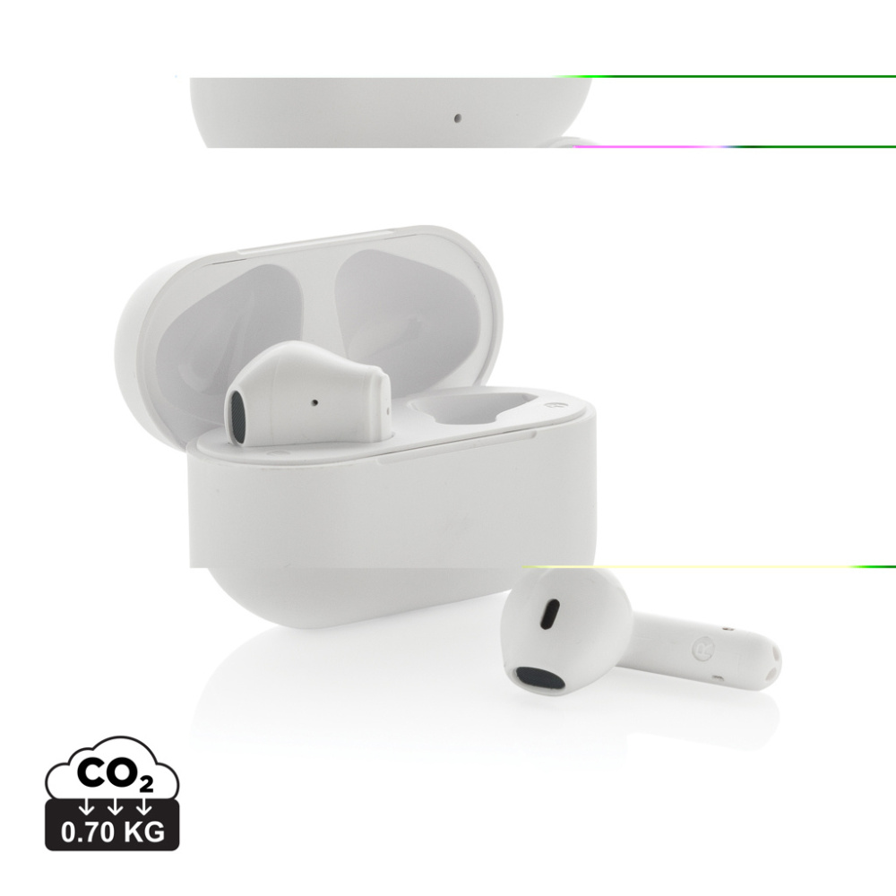 Logo trade promotional products image of: Tunevo RCS recycled plastic wireless earbuds