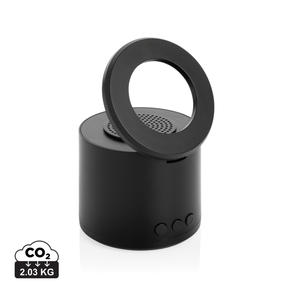 Logo trade promotional gift photo of: Magpulse RCS recycled plastic 3W speaker w/magnetic holder