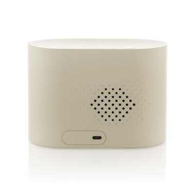 Logo trade promotional merchandise photo of: LumaRise RCS reycled plastic white noise alarm clock