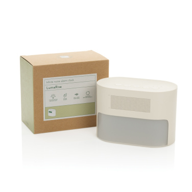 Logo trade promotional products picture of: LumaRise RCS reycled plastic white noise alarm clock