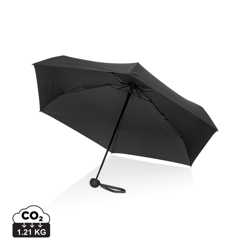 Logo trade promotional products picture of: 19.5" Aware™ RPET super mini manual 190T Pongee umbrella