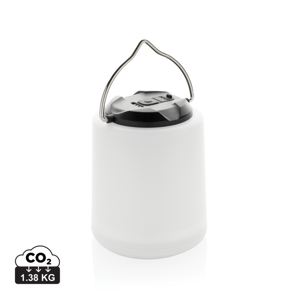 Logotrade promotional gift image of: Limio RCS recycled plastic portable re-chargeable table lamp