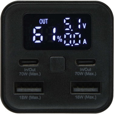 Logo trade corporate gifts image of: Acamar 20.000 mAh 70W recycled aluminium laptop power bank