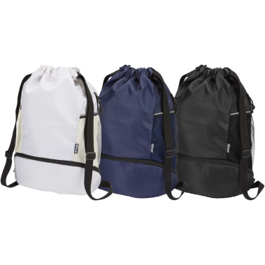 Logotrade promotional merchandise image of: Nomad GRS recycled sports drawstring bag with bottom compartment 18L