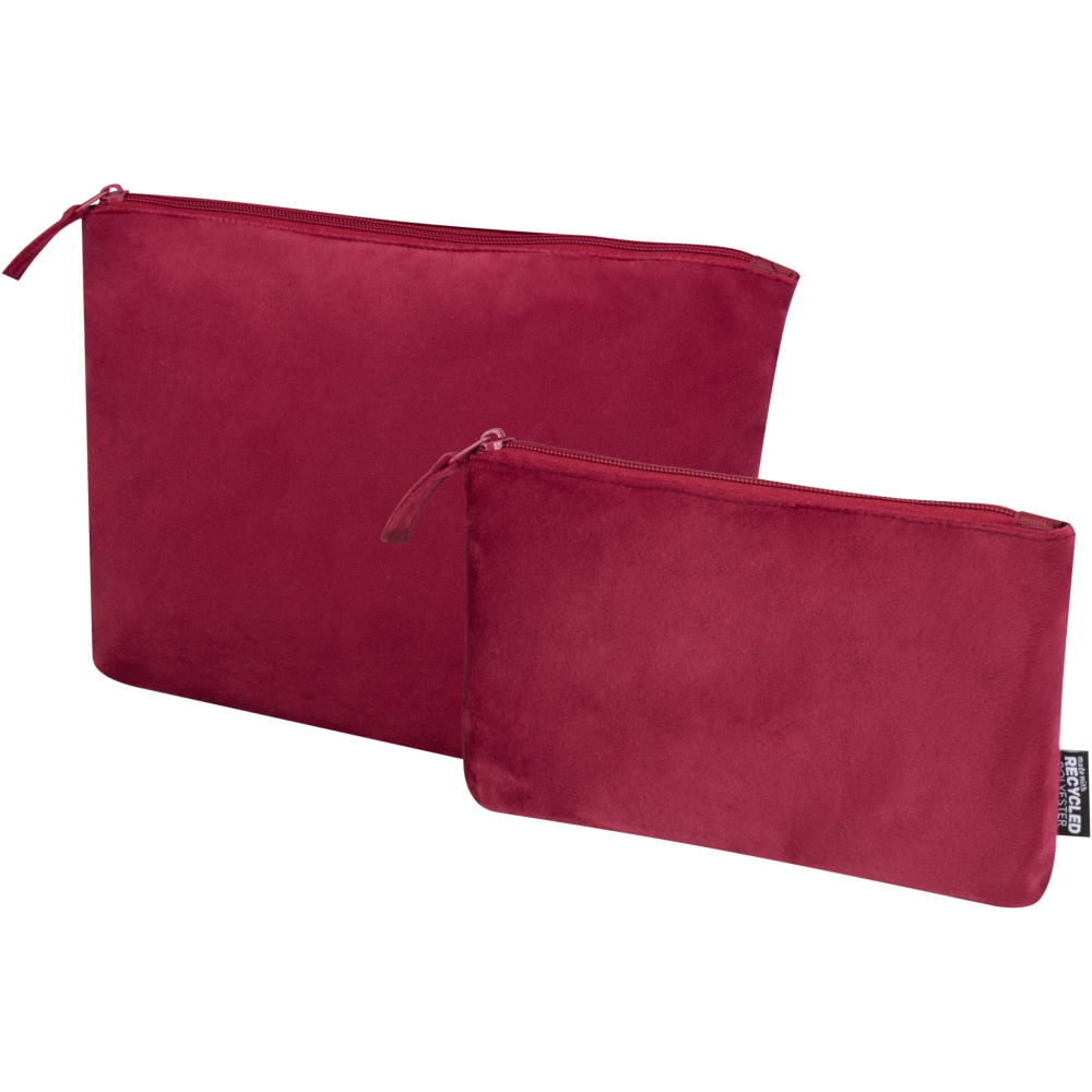 Logo trade business gift photo of: Swift GRS recycled velvet toiletry bag set