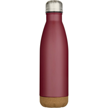 Logo trade promotional giveaways picture of: Cove 500 ml double wall vacuum insulated stainless steel water bottle with cork details