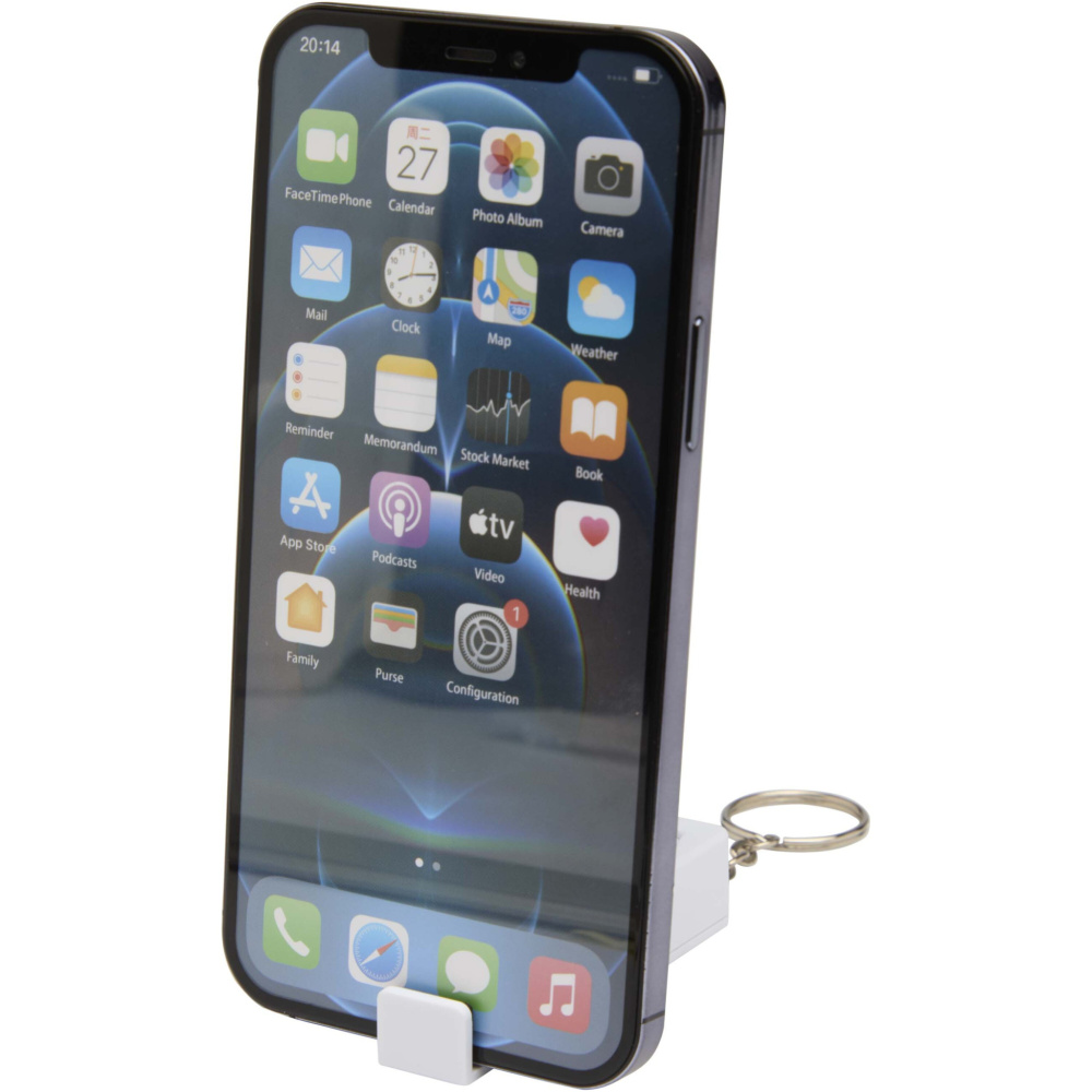 Logo trade promotional products image of: Aggia recycled plastic phone stand with fidget toy