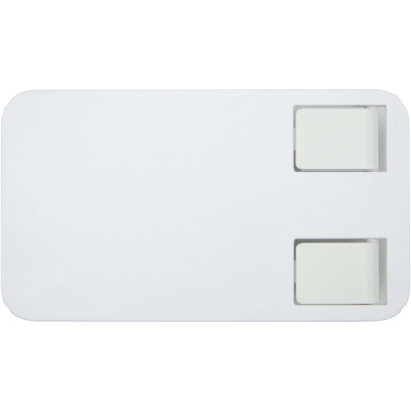 Logotrade promotional gift image of: Alhena recycled plastic foldeable phone holder with metal desk stand