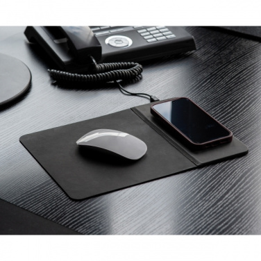 Logo trade promotional giveaways image of: Mousepad with Wireless Charging ROTHERHAM