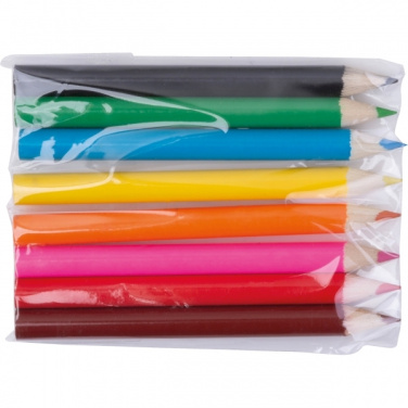 Logo trade promotional gifts image of: Case with Colored Pencils CARLTON