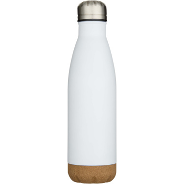 Logo trade corporate gifts image of: Cove 500 ml double wall vacuum insulated stainless steel water bottle with cork details