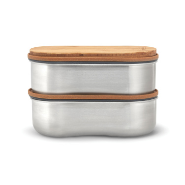Logo trade promotional merchandise photo of: Black+Blum Stainless Steel Double Bento Box