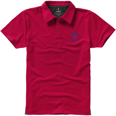 Logo trade promotional giveaways picture of: Markham short sleeve men's stretch polo