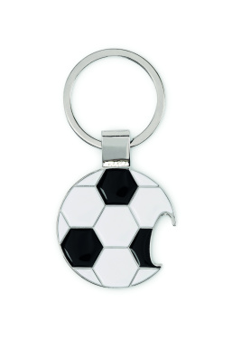 Logo trade business gifts image of: Football keyring with opener