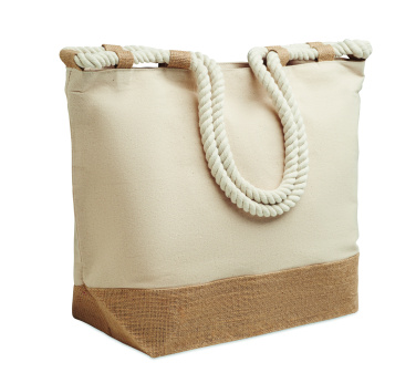 Logo trade promotional gifts image of: Canvas beach bag