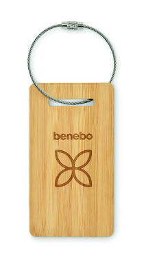 Logo trade promotional giveaways picture of: Bamboo luggage tag