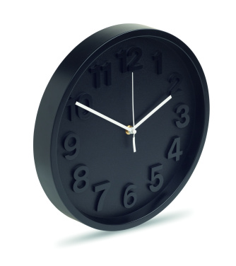 Logo trade business gifts image of: Wall clock in PP