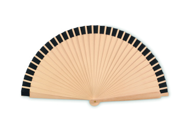 Logo trade advertising products image of: Wooden hand fan