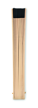 Logo trade corporate gift photo of: Wooden hand fan