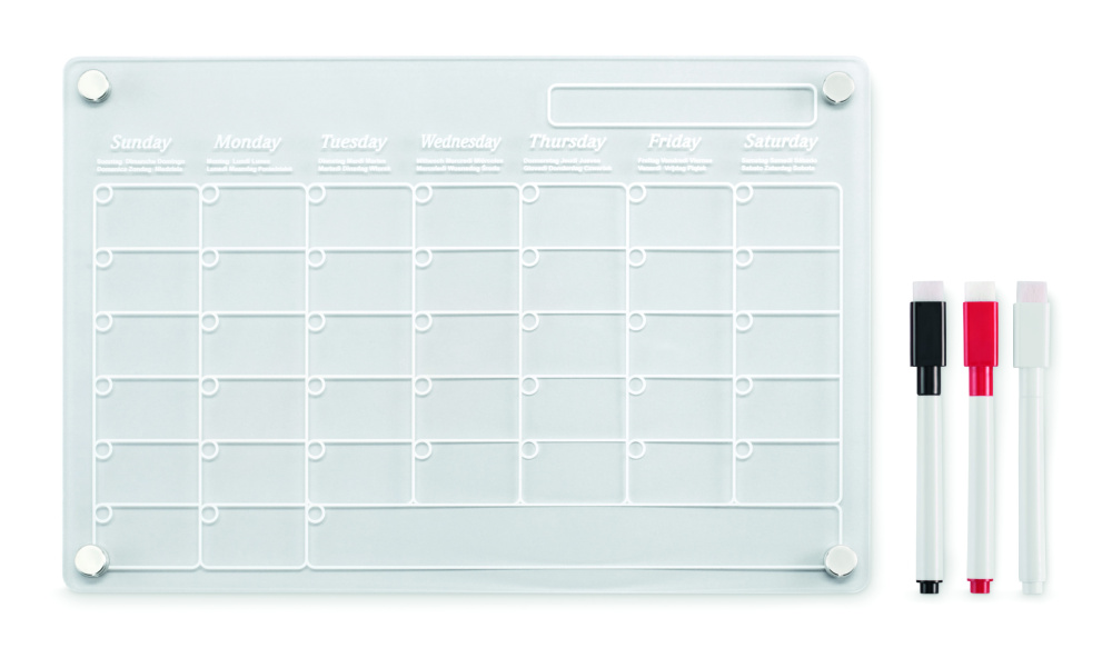 Logotrade promotional gift picture of: Magnetic acrylic planner